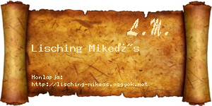 Lisching Mikeás névjegykártya